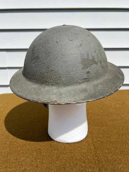 WWII Brodie Helmet w/ UK East Irish Command Painted Emblem