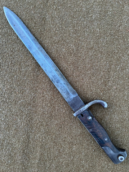 WWI German 1917 G98 Cut Down Butcher Bayonet by Waffenfabrik Mauser A.G. Oberndorf a.N.