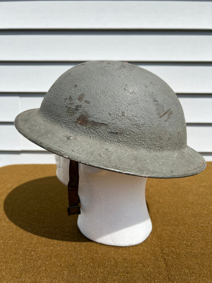 WWII Brodie Helmet w/ UK East Irish Command Painted Emblem