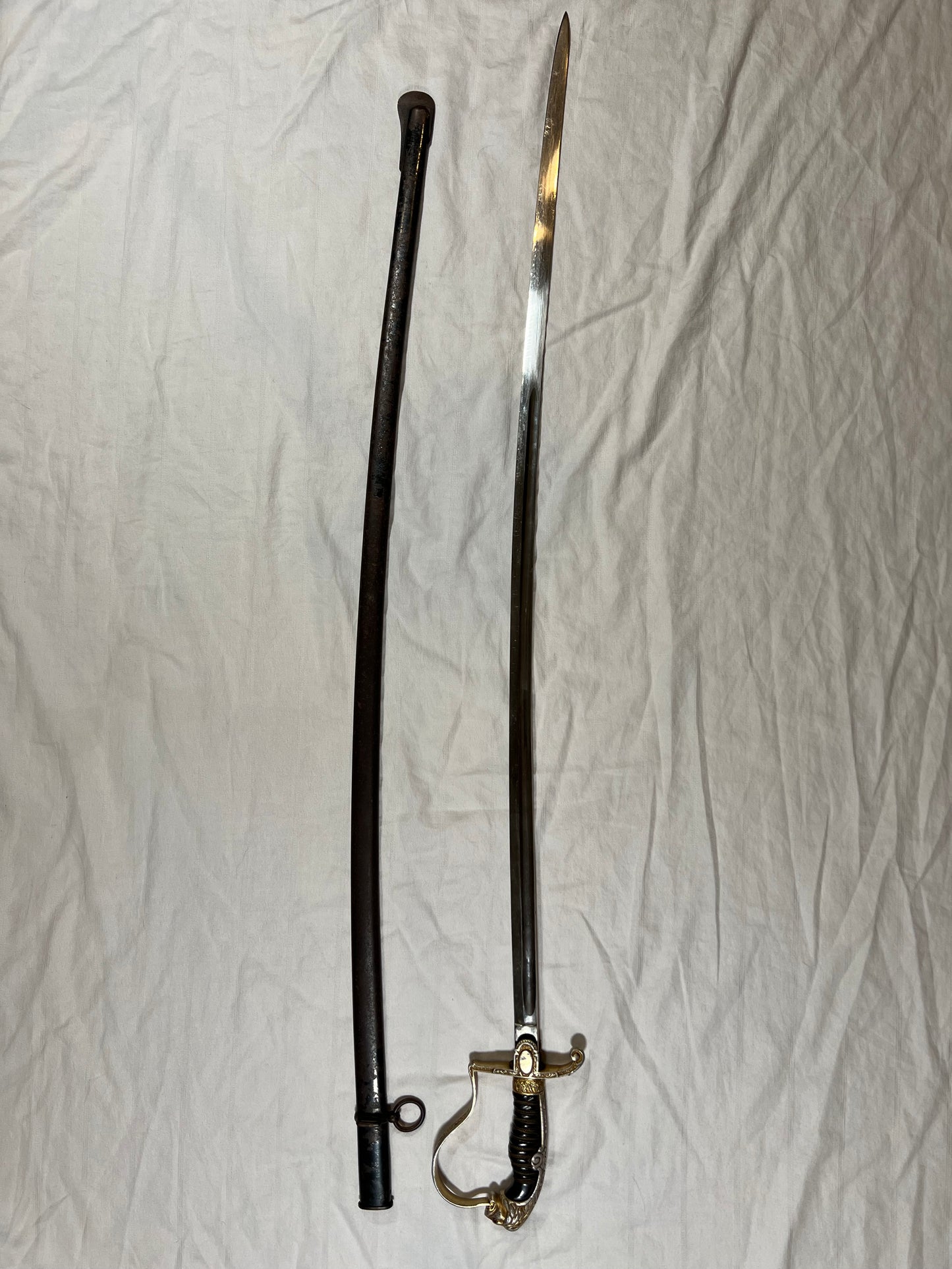 WWII German Wehrmacht Army Officer's Dress Saber by Weyersberg with Scabbard