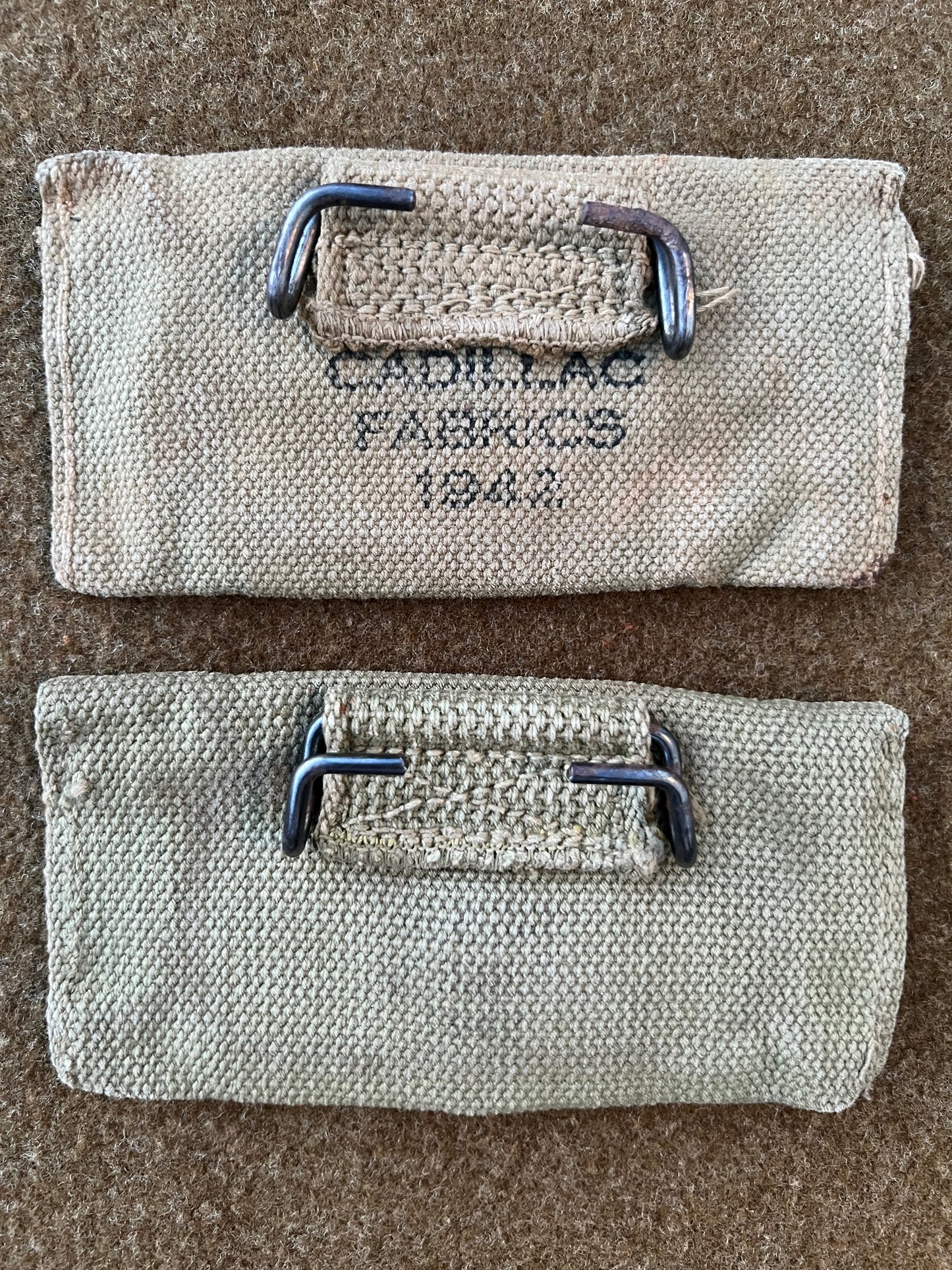 Assorted WWII M1942 U.S. Military Web Carlisle Bandage / First Aid Pouches