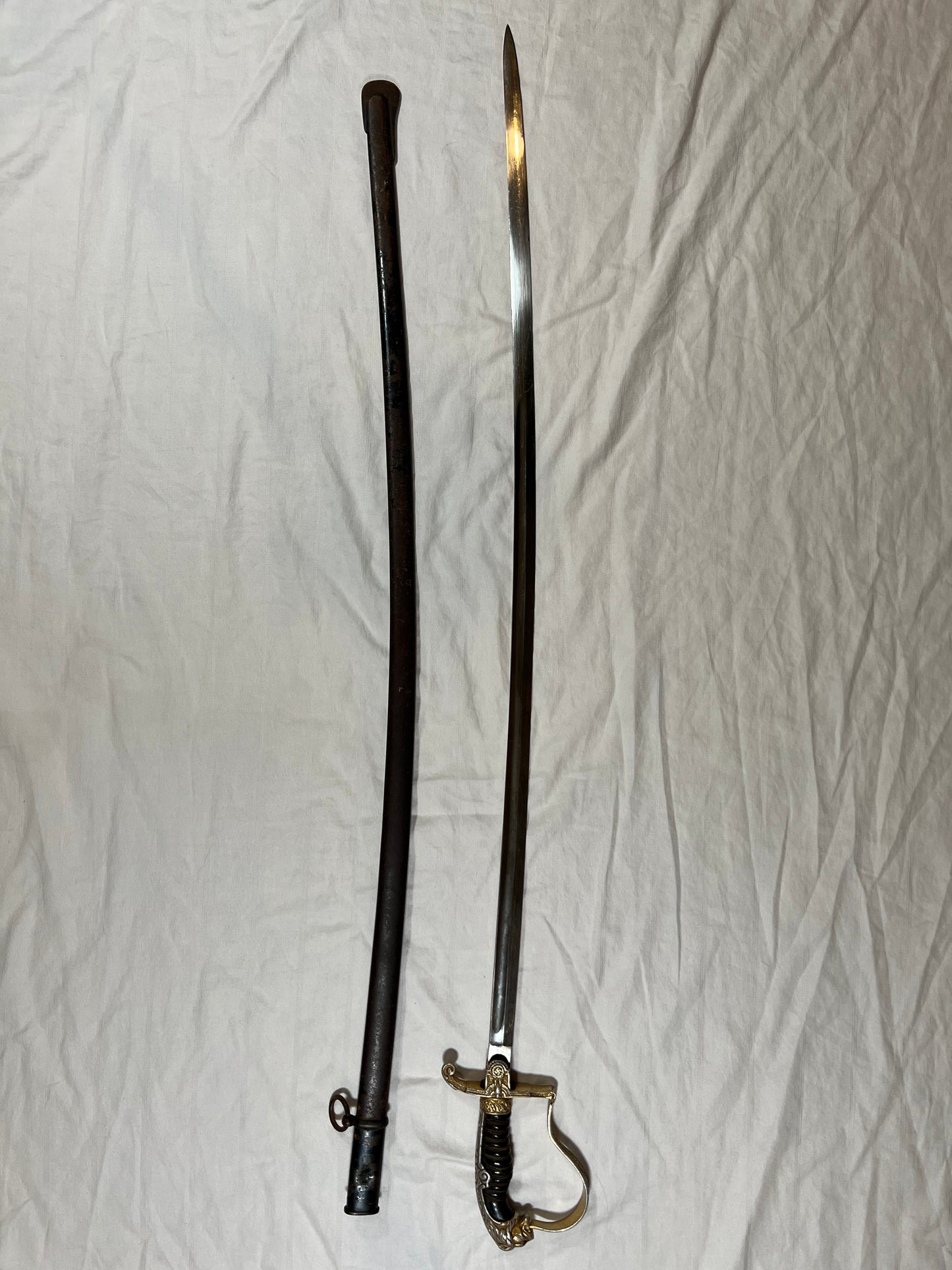 WWII German Wehrmacht Army Officer's Dress Saber by Weyersberg with Scabbard