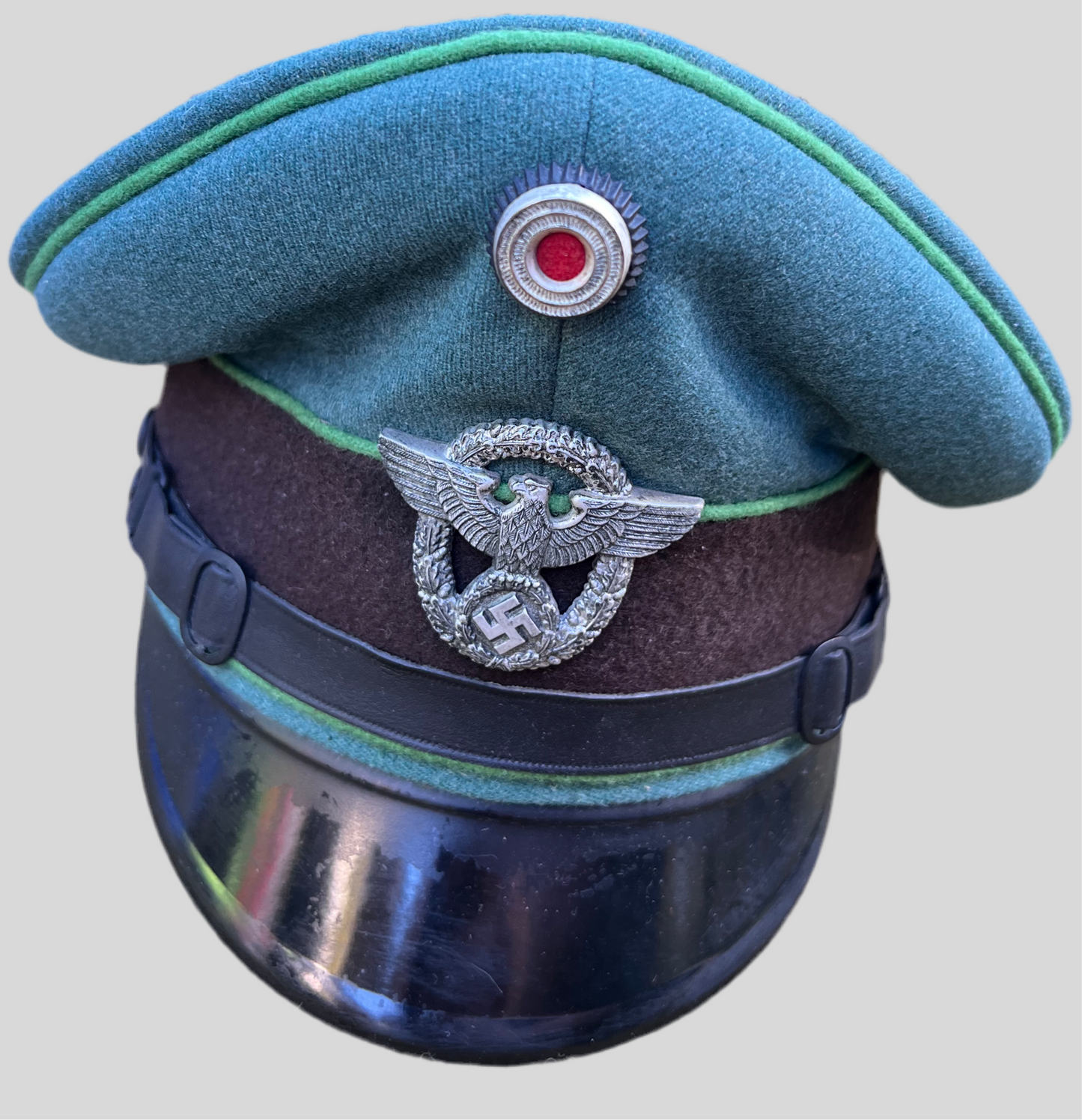 High Quality & Scarce WWII German Reproduction Police Polizei Officer Visor Cap by Michael Janke